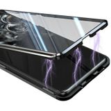 Voor Samsung Galaxy S20+ Magnetic Metal Frame Dubbelzijdige Tempered Glass Case (Rose Gold)