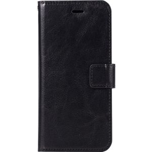 Voor iPhone X Crazy Horse textuur horizontaal flip lederen draagtas met houder & Card Slots & portemonnee & Foto Frame(Black)