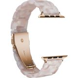Eenvoudige mode hars horlogebandje voor Apple Watch serie & 40mm & serie 3 & 2 & 1 38mm (roze bloem)