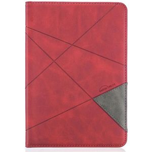 Voor Amazon Kindle Fire HD8 (2020) Rhombus Texture Horizontale Flip Magnetic Leather Case met Holder & Card Slots(Red)