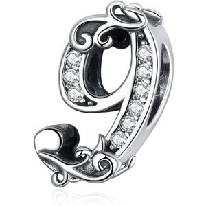 S925 Sterling Silver Relief Number Series 0-9 Kralen DIY Armband Ketting Accessoires  Stijl:9