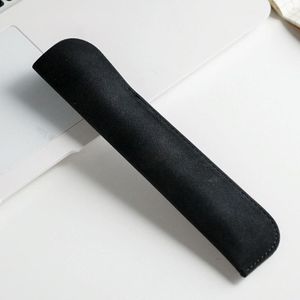 10 stuks lederen potlood tas eenvoudige draagbare PU briefpapier beschermende shell (zwart)