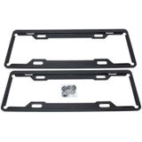 2 stuks Carbon Lead nummerplaat Frame eenvoudig en mooi auto License Plate Frame houder universele nummerplaat Holder(Black)