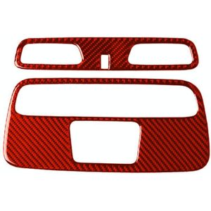 Car Carbon Fiber Dome Light Panel Decorative Sticker for Chevrolet Camaro 2016  Left and Right Drive Universal (Red)