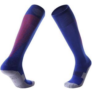 Een paar Adult anti-Skid over knie dikke zweet-absorberende hoge knie sokken (blauw)