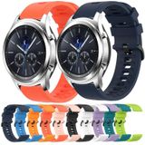 Voor Samsung Gear S3 Classic 22 mm effen kleur zachte siliconen horlogeband