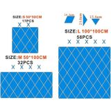 Rhombus Stitching Achtergrond Acryl Spiegel Decoratieve Stickers  Specificatie: Gouden Klein