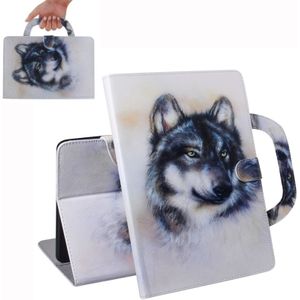 Wolf patroon horizontale Flip lederen case voor iPad mini (2019)/Mini 1/2/3/4  met houder & Card slot & portemonnee