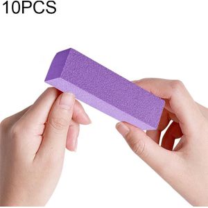 10 STUKS Tofu Blok Nagellak Vier Vierkanten Hoog Elastisch Katoen Manicure Zandblok (Paars)