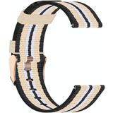 Voor Garmin Vivoactive 3 nylon band (Zwart Beige)