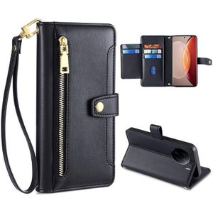 Voor vivo X90 Pro / X90 Pro+ Sheep Texture Cross-body rits portemonnee lederen telefoonhoes