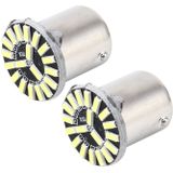 2 stk 1156/Ba15s 5W 250 LM 6000K auto AutoTurn licht met 19 SMD-4014 LED-lampen  DC 12V (wit licht)