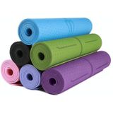 BSJ002 TPE Double Layer Two-Color Yoga Mat Fitness Mat met Body Line  Specificatie: 183 x 80 x 0.8cm (Deep Purple)