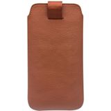 Voor iPhone XS / X QIALINO Nappa Texture Top-grain Leather Liner Bag met Card Slots(Brown)