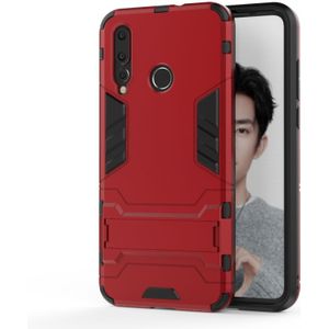 Schokbestendige PC + TPU Case voor Huawei Nova 4  met houder (rood)