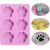 3 stuks paw zeep ijs chocolade taart siliconen mal (roze)