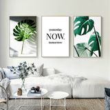 Plant blad Engelse brief art posters prints kunst muur Foto's zonder frame  grootte: 30  40cm (Word)