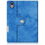 Solid Color Voltage Horizontal Flip PU Leather Case with Rotating Holder & Pen Slot & Sleep / Wake-up Function For iPad mini 6(Dark Blue)