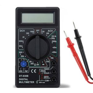 DT-830B handheld digitale multimeter ampremeter voltmeter digitale display universele tester meter (zwart)