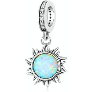 S925 Sterling Zilver Opaal Little Sun Hanger DIY Armband Necklace Accessoires