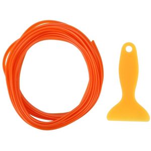 5m flexibele Trim voor DIY auto auto interieur Moulding Trim decoratieve lijn Strip met Film Scraper(Orange)