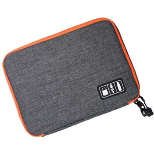 Double Layer digitale opslagzak datakabel finishing bag elastic waterproof portable elektronische opbergtas  grootte: 24x16x3 5 cm (grijs)