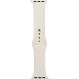 Voor Apple Watch Series 5 & 4 44mm / 3 & 2 & 1 42mm Siliconen horloge vervangende riem  korte sectie (vrouwelijk)(Antiek Wit)