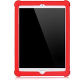 Voor iPad 6 (9.7 Universal) Tablet PC Siliconen beschermhoes met onzichtbare beugel(rood)