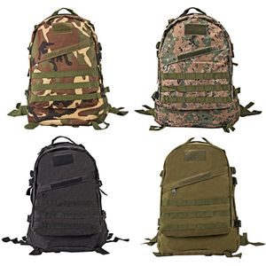 INDEPMAN DL-B001 Fashion Camouflage stijl mannen Oxford doek rugzak schouders zak 40 L buiten wandelen Camping reizende tas 3D tactische pakket met uitgebreide MOLLE & magische Sticker & verstelbare schouderriem  formaat: 51 x 42 x 22 cm (Woodland Ca