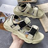 Casual Open Toe Breathable Beach Slippers Beach Sandals For Men  Size: 43(Black)