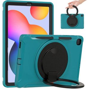 Shockproof TPU + PC Protective Case with 360 Degree Rotation Foldable Handle Grip Holder & Pen Slot For Samsung Galaxy Tab S6 Lite 10.4 inch P610(Blue)
