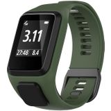 Voor TomTom 4 Siliconen Vervanging Strap Watchband (Dark Green)