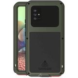 Voor Samsung Galaxy A71 5G LOVE MEI Metaal schokbestendig waterdichte stofdichte beschermhoes met glas (Army Green)