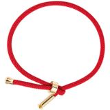 3 PCS Engels Letter Kralen Armband Messing Micro-ingelegde Paar Red String Pull DIY Bracelet Sieraden  Stijl: Red Rope