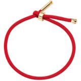 3 PCS Engels Letter Kralen Armband Messing Micro-ingelegde Paar Red String Pull DIY Bracelet Sieraden  Stijl: Red Rope