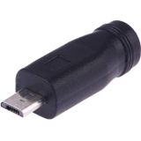 DC 5 5 x 2 1 mm vrouwelijk naar micro USB Male Power Converter (zwart)