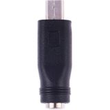 DC 5 5 x 2 1 mm vrouwelijk naar micro USB Male Power Converter (zwart)