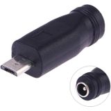 DC 5 5 x 2 1 mm vrouwelijk naar micro USB Male Power Converter (zwart)