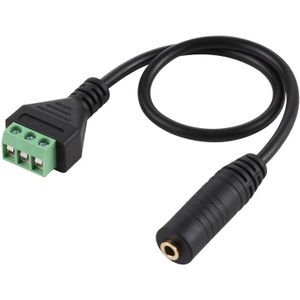 3 5 mm vrouwelijke tot 3 pin pluggable terminals soldeervrije connector solderless connection adapter kabel  lengte: 30cm