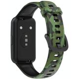 Voor Huawei Band 7 TPU -horlogeband (Camouflage Green)