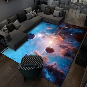 3D Visual Cartoon Cosmic Planet Living Room Carpet  Size: 40x60cm(Cosmic Planet 1)