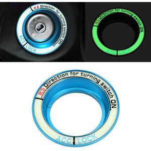 Voor Ford fluorescerende aluminiumlegering ontsteking sleutelhanger  binnendiameter: 3 2 cm (hemelsblauw)