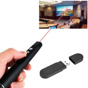 2 4 GHz draadloze laser PowerPoint-pagina draaien pen multimedia draadloze presentatie projectie pen met USB-ontvanger  afstandsbediening afstand: 30m