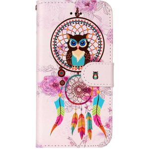 Voor iPhone 8 & 7 kleurrijke Dream Catcher Owl patroon horizontaal flip lederen draagtas met houder & Card Slots & portemonnee & fotolijstjes