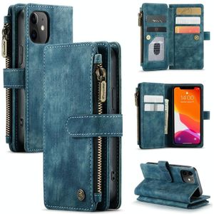 Caseme-C30 PU + TPU multifunctionele horizontale flip lederen tas met houder & kaart slot & portemonnee en rits zak voor iPhone 12 mini