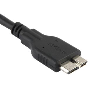 USB 3.0 mannetje naar Micro USB 3.0 mannetje Adapter Kabel  Rechts buigend  Lengte: 12cm