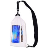 Tteoobl Zwemmen Waterdichte Crossbody Telefoon Tas Touch Screen Borst Tas  Stijl: Rits Model (Wit)