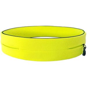 Onzichtbare Running Taille Bag Outdoor Sport Mobiele Telefoon Tas  Grootte: L (fluorescerend geel)