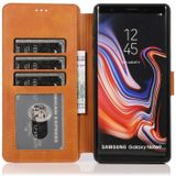 Voor Samsung Galaxy Note9 Kalf texture magnetische gesp horizontale flip lederen case met houder & kaartslots & portemonnee & fotoframe(kaki)