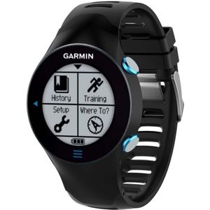 Slimme horloge silicone polsband horlogebandje voor Garmin Forerunner 610 (zwart)